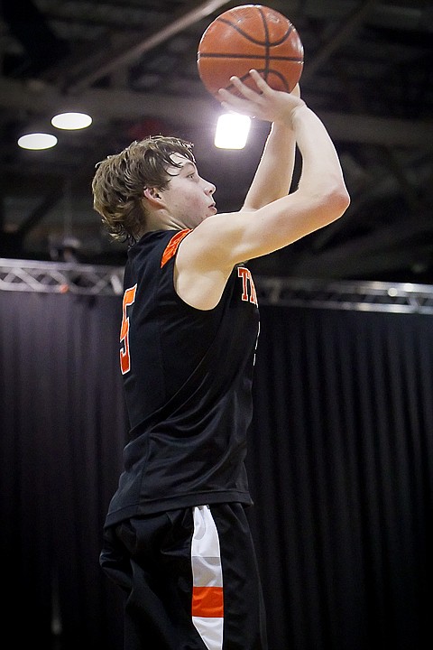 &lt;p&gt;Connor Hill from Post Falls High goes up a three-point shot during the second half.&lt;/p&gt;