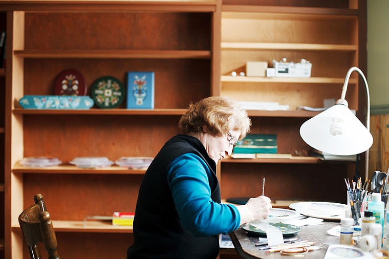 &lt;p&gt;Alice Brosten works on a rosemaling piece Thursday afternoon at her house near Echo Lake. Thursday, Feb. 28, 2013 in Bigfork, Montana. (Patrick Cote/Daily Inter Lake)&lt;/p&gt;