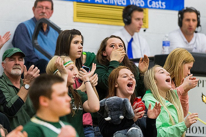 &lt;p&gt;St. Maries High School students cheer for their team during the first round of the state 2A boys basketball tournament Thursday in the fourth quarter against Declo High at Capital High School in Boise.&lt;/p&gt;