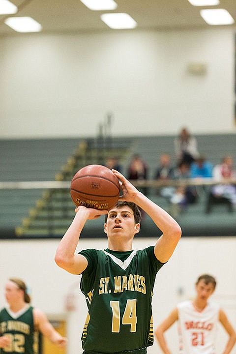 &lt;p&gt;St. Maries High School&#146;s Jake Sieler puts up a second half free throw.&lt;/p&gt;