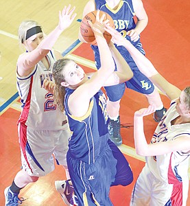 &lt;p&gt;Sophomore Taylor Quinn up for a shot against the Wildkats Saturday, Feb. 25&lt;/p&gt;