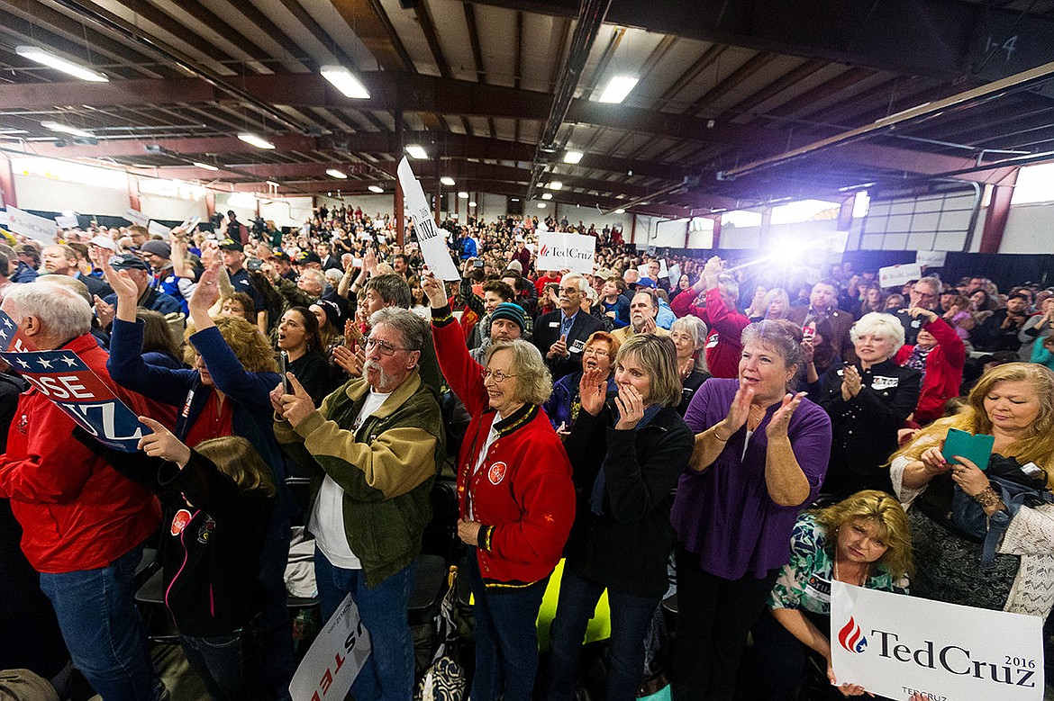&lt;p&gt;SHAWN GUST/Press Thousands cheer in support of Sen. Ted Cruz during the campaign rally in Coeur d&#146;Alene.&lt;/p&gt;
