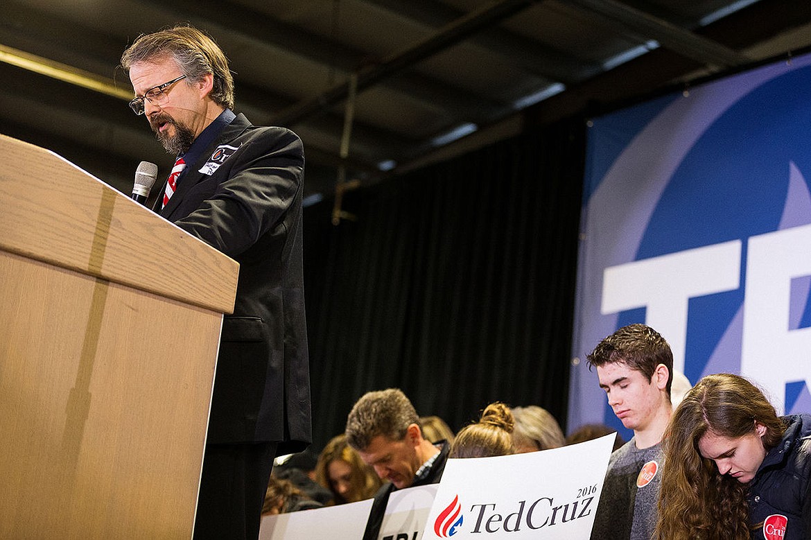 &lt;p&gt;SHAWN GUST/Press Pastor Tim Remington offers a prayer during the rally.&lt;/p&gt;