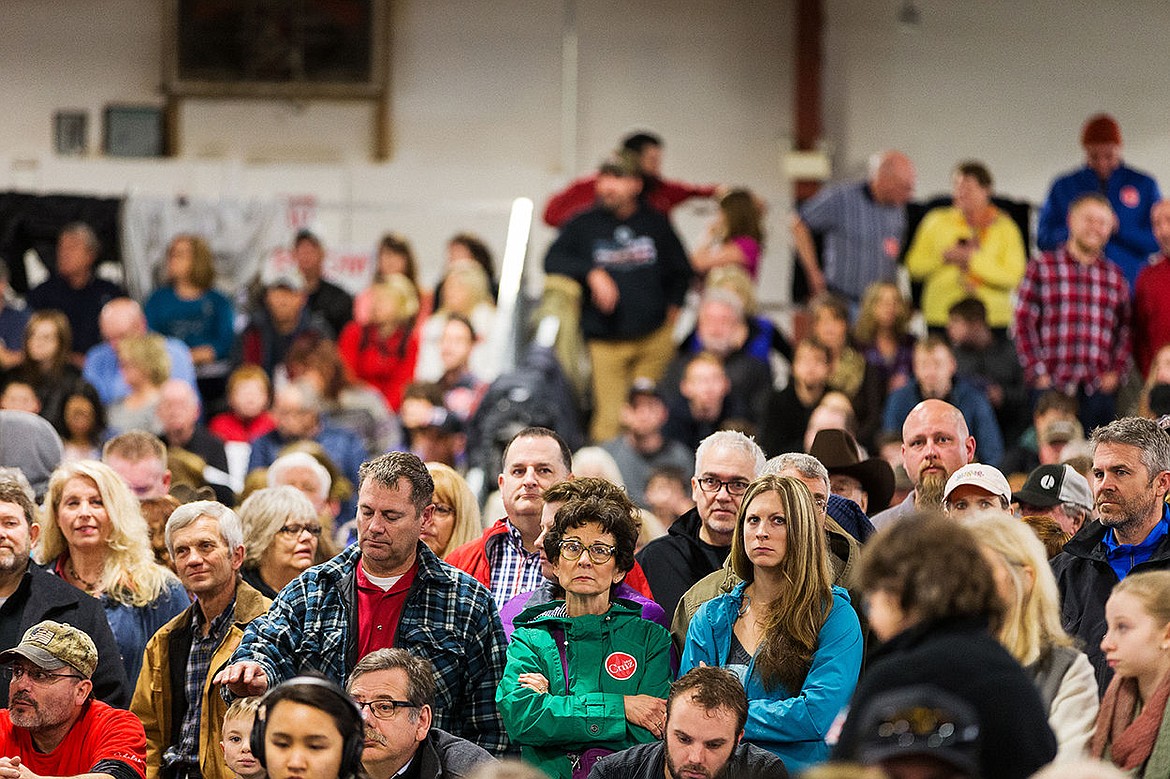 &lt;p&gt;SHAWN GUST/Press Thousand fill the Jacklin building at the Kootenai County Fairgrounds while awaiting the arrival of the Texas senator.&lt;/p&gt;