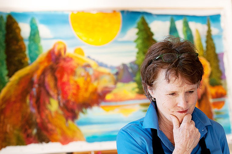 &lt;p&gt;Nancy Cawdrey stands in front of one of her paintings Wednesday afternoon at her studio near Creston. Feb. 19, 2014 in Creston, Montana. (Patrick Cote/Daily Inter Lake)&lt;/p&gt;