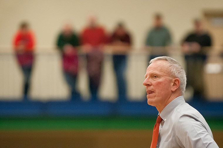 &lt;p&gt;Flathead head coach Fred Febach Friday night during the second half of Glacier's victory over Flathead at Glacier High School. March 7, 2014 in Kalispell, Montana. (Patrick Cote/Daily Inter Lake)&lt;/p&gt;