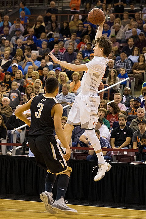 &lt;p&gt;Post Falls High&#146;s Dalton Thompson stretches into the air to receive a pass Friday against Capital.&lt;/p&gt;