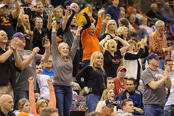 &lt;p&gt;Parents, fans and supporters celebrate as the final seconds tick away Friday at the Idaho Center.&lt;/p&gt;