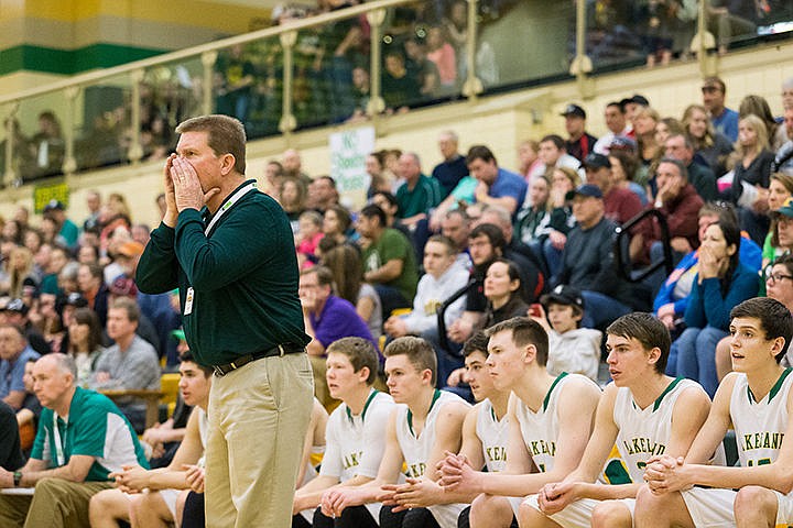 &lt;p&gt;Head coach Dave Stockwell shouts instructions to the Lakeland players on the court during the first half.&lt;/p&gt;