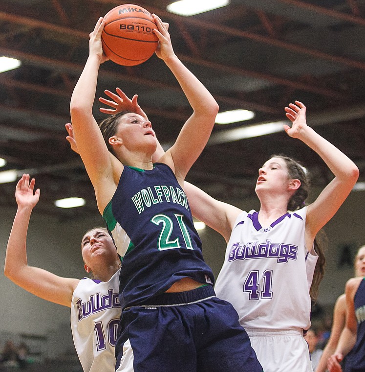 &lt;p&gt;Glacier junior center Cassidy Hashley (21) pulls down a rebound Thursday&#160;afternoon during the second half of Glacier's loss to Butte in the first game of the Class AA State Championship in Great Falls. Thursday, March 7, 2013 in Great Falls, Montana. (Patrick Cote/Daily Inter Lake)&lt;/p&gt;