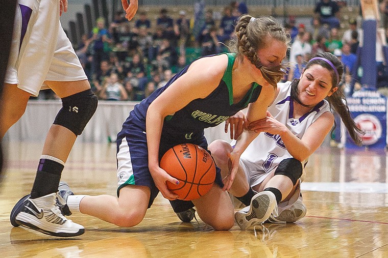 &lt;p&gt;Glacier freshman guard Hailee Bennett (4) battles for a loose ball Thursday&#160;afternoon during the first half of Glacier's matchup against Butte at the Class AA state basketball tournament in Great Falls.&lt;/p&gt;