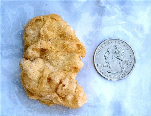 &lt;p&gt;FILE - In this Feb. 21, 2012 file photo, a McDonald's Chicken McNugget found by Rebekah Speight of Dakota City, which she believes resembles President George Washington is placed next to a U.S. quarter dollar bearing the image of the president. Speight sold the three-year-old nugget for $8,100 on eBay. (AP Photo/Sioux City Journal, Nathan Robson, File)&lt;/p&gt;