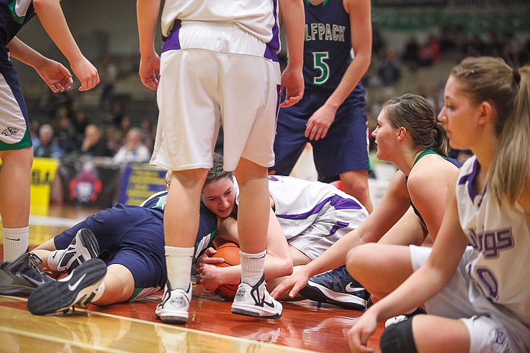 &lt;p&gt;A scrum for a loose ball Thursday&#160;afternoon during the second half of Glacier's loss to Butte in the first game of the Class AA State Championship in Great Falls. Thursday, March 7, 2013 in Great Falls, Montana. (Patrick Cote/Daily Inter Lake)&lt;/p&gt;