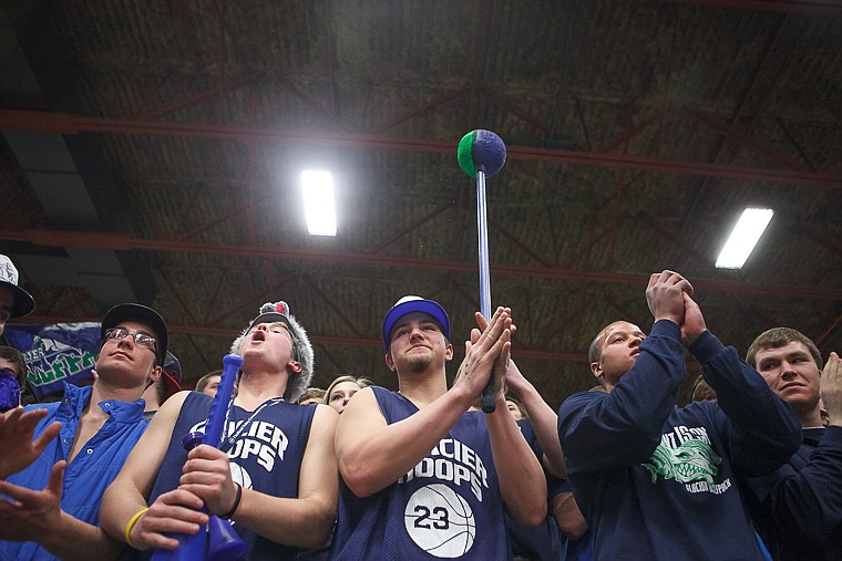 &lt;p&gt;Glacier High School students cheer on their team Thursday morning during Glacier's matchup against Butte in the first game of the Class AA State Championship in Great Falls. Thursday, March 7, 2013 in Great Falls, Montana. (Patrick Cote/Daily Inter Lake)&lt;/p&gt;