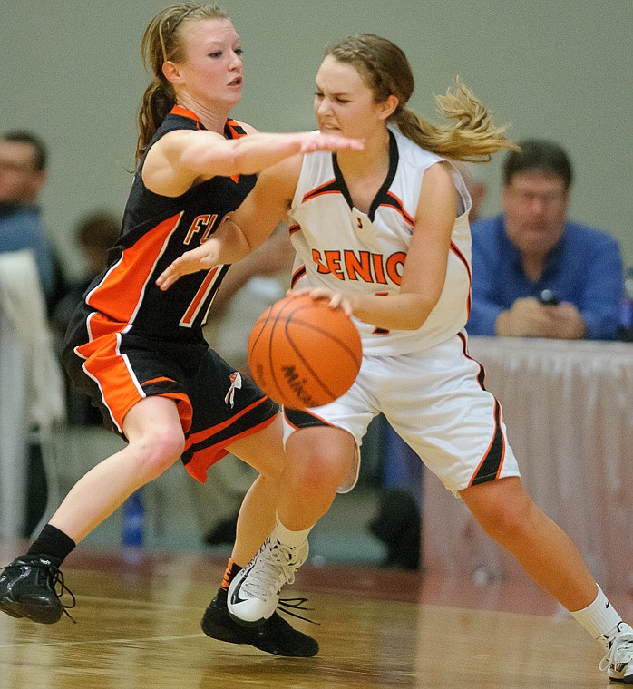 &lt;p&gt;Flathead senior Dani Davis (11) guards a Billings Senior player Friday afternoon during Flathead's matchup against Billings Senior on the second day of the Class AA state basketball tournament at Four Seasons Arena in Great Falls. Friday, March 8, 2013 in Great Falls, Montana. (Patrick Cote/Daily Inter Lake)&lt;/p&gt;