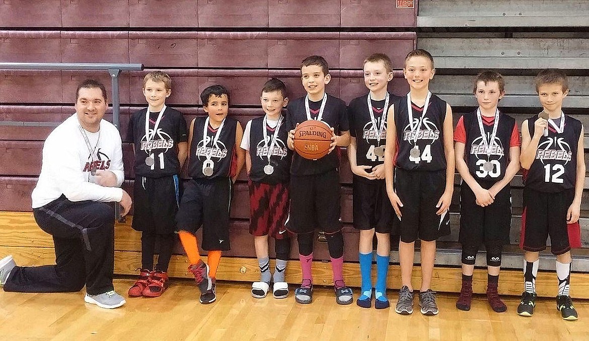 &lt;p&gt;Courtesy photo&lt;/p&gt;&lt;p&gt;The Running Rebels fourth-grade AAU boys basketball team took second place at the Moses Lake AAU tournament. From left are coach Tyler Smith, Jayden Smith, Tyler Engleson, Steven Anderson, Alex Shields, JP Smith, Aaron Ivankovich, Austen Rutherford and Peyton Hollenbeck. Not pictured are Troy Ostlund and coach Shaun Leary.&lt;/p&gt;