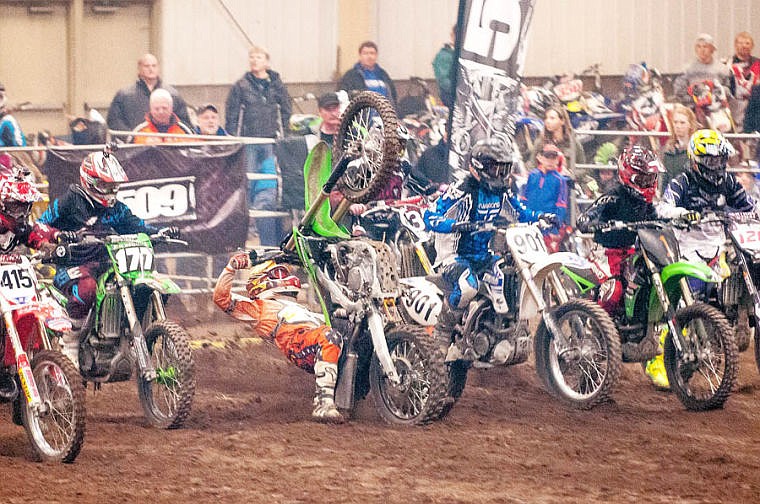 &lt;p&gt;A rider loses control at the start of a race Saturday night during the second night of Arena Cross at Majestic Valley Arena. March 8, 2014 in Kalispell, Montana. (Patrick Cote/Daily Inter Lake)&lt;/p&gt;