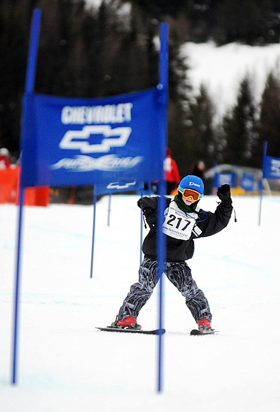 <p>Nathaniel Mycroft of Kalispell makes his way down the course in the novice class of the Giant Slalom event on Monday morning at Big Mountain. Mycroft was one of 284 athletes to compete in the Special Olympics Montana State Winter Games. Two competitors will advance to the 2013 World Winter Games in Pyeong Chang, South Korea.</p>