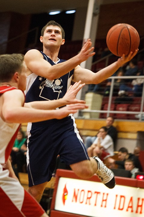 &lt;p&gt;Lake City's Chris Wheellock puts up a score for the North All star team Saturday in Coeur d'Alene.&lt;/p&gt;