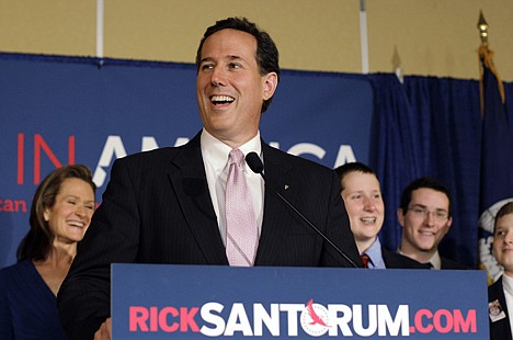 &lt;p&gt;Republican presidential candidate, former Pennsylvania Sen. Rick Santorum speaks during his election night party, Tuesday, March 13, 2012, in Lafayette, La. (AP Photo/Eric Gay)&lt;/p&gt;