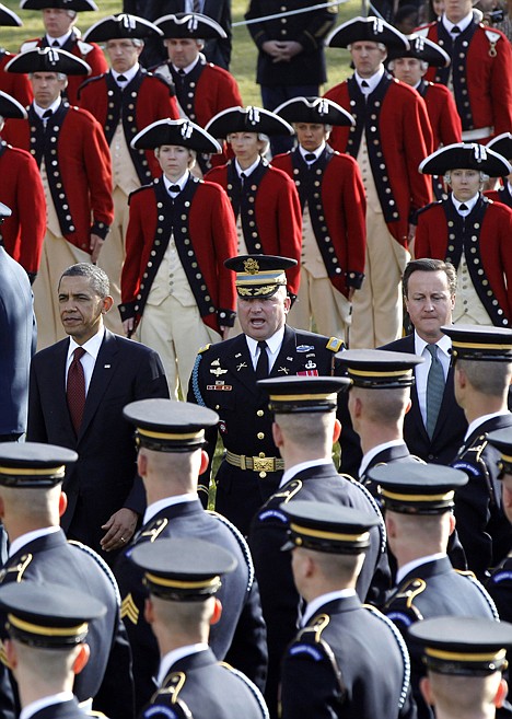 &lt;p&gt;President Barack Obama and British Prime Minister David Cameron review the honor guard during an official arrival ceremony on the South Lawn of the White House in Washington, Wednesday, March 14, 2012. (AP Photo/Charles Dharapak)&lt;/p&gt;