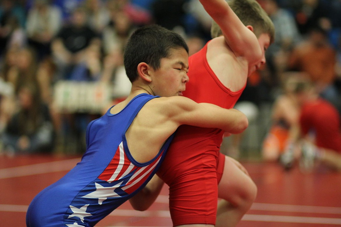 &lt;p&gt;Kilian McCracken, from Superior, left, wrestles a Missoula Wrestling Club team member.&lt;/p&gt;