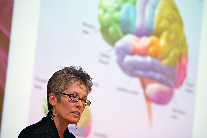 &lt;p&gt;Cheri Zao, a North Idaho College biology instructor, discusses how the human brain's wiring affects how people think, feel and react to life situations during a presentation Monday.&lt;/p&gt;