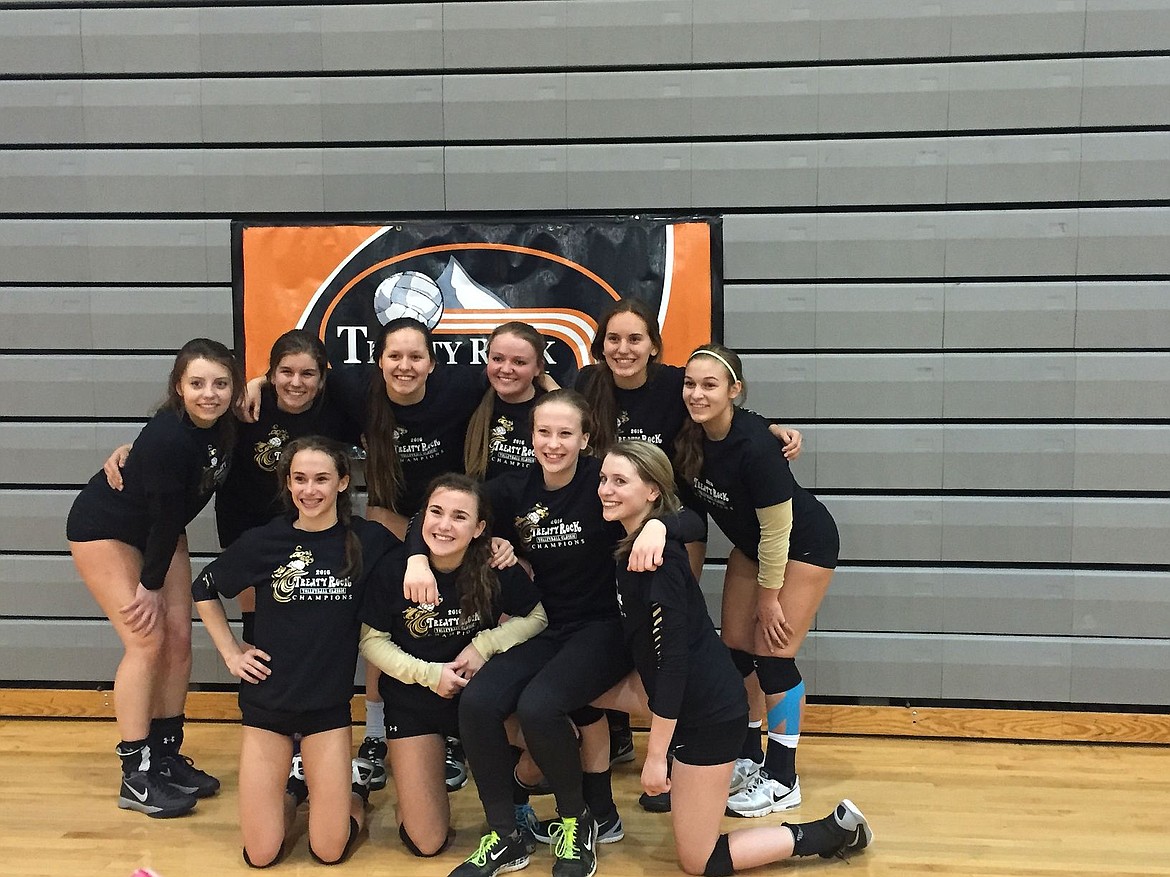 &lt;p&gt;Courtesy photo&lt;/p&gt;&lt;p&gt;The Kootenai Elite Volleyball Academy under-16 girls won the championship bracket at the Post Falls Treaty Rock U18 tournament on March 6. In the front row from left are Klaire Mitchell, Reilley Chapman, Janae Rayborn and Ashley Reyes; and back row from left, Allison Munday, Ashley Kaufman, Zion Nelson, Courtney Finney, Tessa Sarff and Kenzie Dean.&lt;/p&gt;