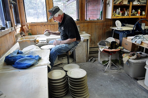 &lt;p&gt;Robert Markle begins the process of making a pitcher on Thursday, March 8, in his studio in Columbia Falls. Markle has been making pottery for 40 years.&lt;/p&gt;