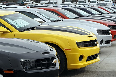 &lt;p&gt;A line 2012 Camaros at a Chevrolet dealership in the south Denver suburb of Englewood, Colo., on Feb. 19. U.S. factories stepped up production in February for the third straight month, helping the economy recover and driving the best job growth since the recession ended.&lt;/p&gt;