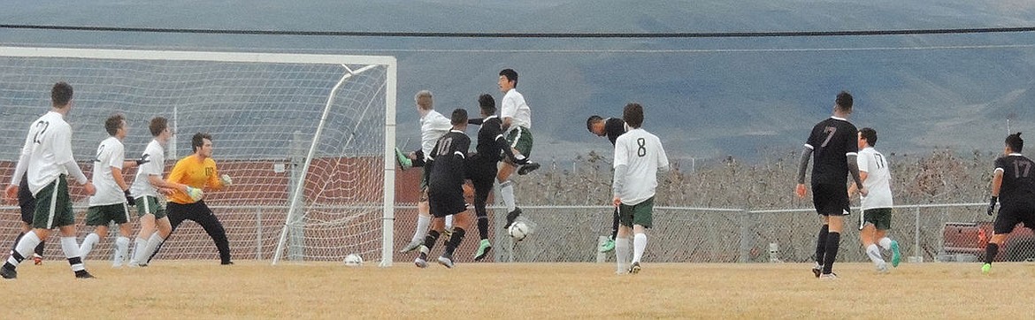 It was a missed opportunity when a Wahluke forward headed a corner kick downward instead of sideways and the U-Prep tender was able to cover the ball.