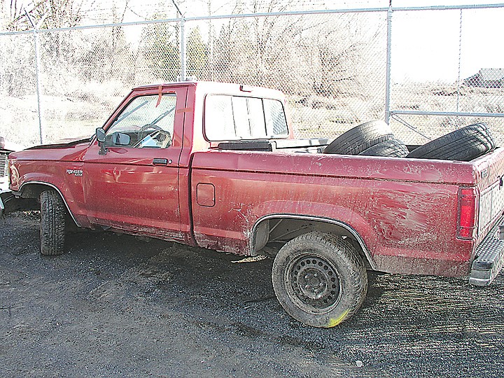 The 1992 Ford Ranger pickup was crashed during a pursit