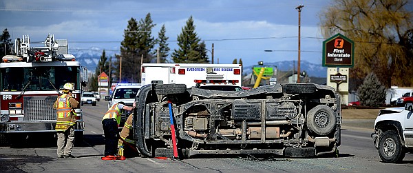 &lt;p&gt;Evergreen Fire Chief Craig Williams, left, was the incident commander at the scene of a rollover accident Friday afternoon in Evergreen, south of the intersection of U.S. 2 and Cottonwood Drive. The Evergreen Fire Department was joined by members of the Flathead County Sheriff&#146;s Department and the Montana Highway Patrol.&lt;/p&gt;