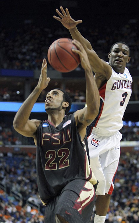 &lt;p&gt;Gonzaga's Demetri Goodson (3) blocks a shot by Florida State's Derwin Kitchen during the first half Friday at Buffalo, N.Y.&lt;/p&gt;