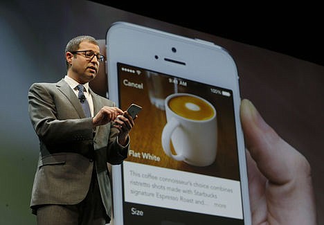 &lt;p&gt;Adam Brotman, Starbucks chief digital officer, talks about the company's new mobile ordering app Wednesda at Starbucks Coffee Company's annual shareholders meeting in Seattle.&lt;/p&gt;