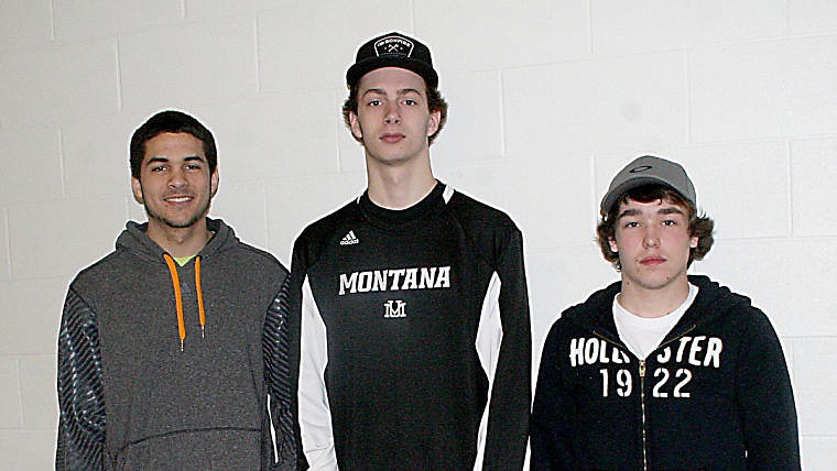 <p>Superior seniors Jarrod Tippens, Clint Voll and Tanner Smith were three of the starting five players this season. </p>