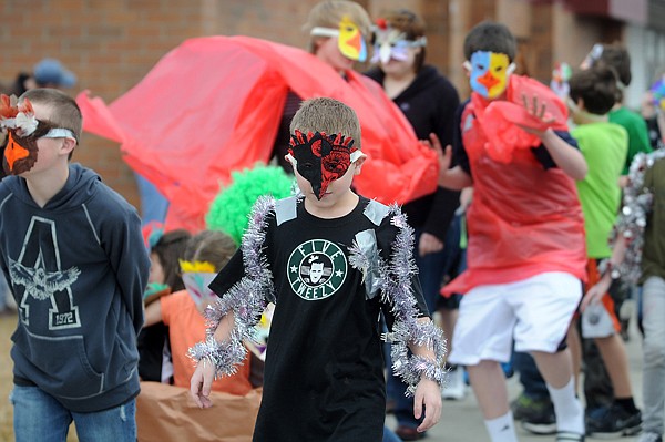 &lt;p&gt;Fourth-graders in Cheryl Barber&#146;s class make their way along the Spring Fling parade route on Friday afternoon at Helena Flats School. Their theme was birds.&lt;/p&gt;