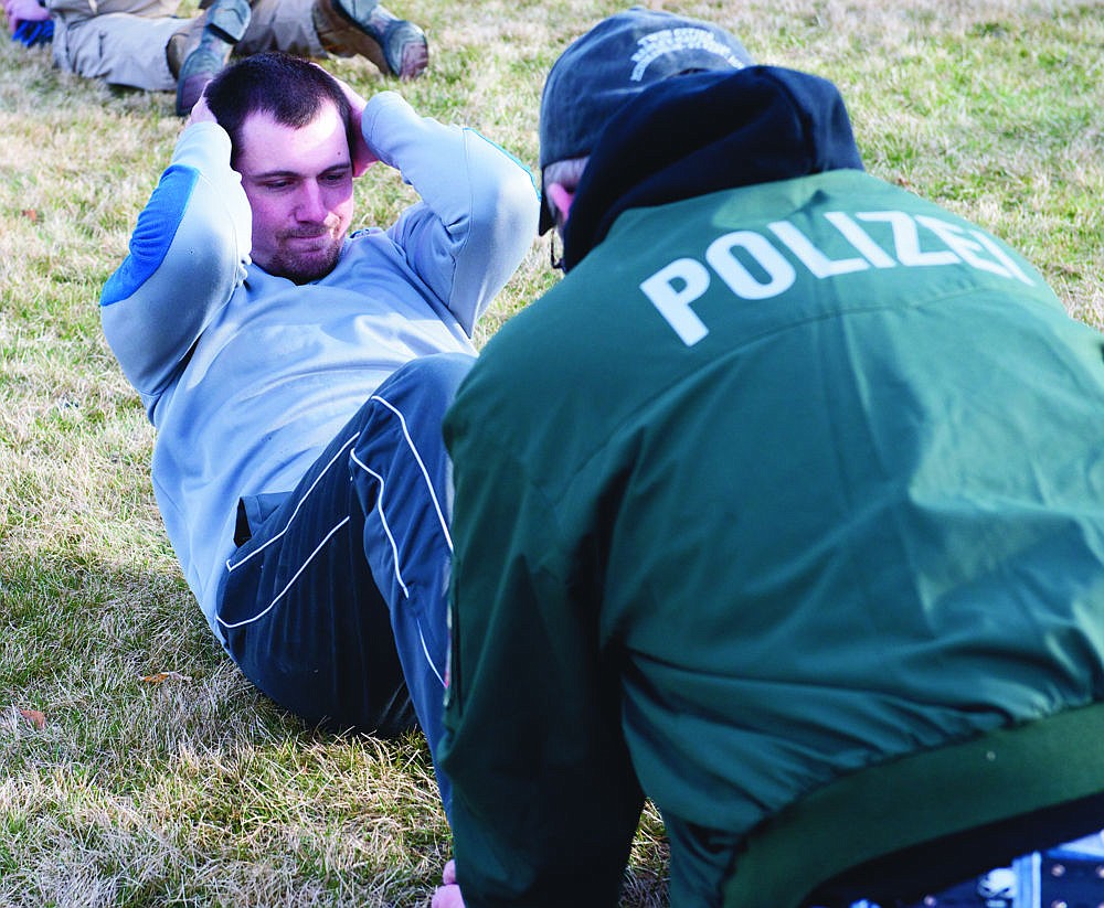 &lt;p&gt;Dustin Curry completes the PT Test of the application for the position of Plains Patrol Officer last Saturday.&lt;/p&gt;