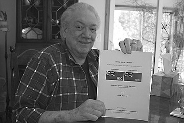 &lt;p&gt;Carl Haywood holds up a copy of his second book, &quot;Howse House,&quot; which focuses on Joseph Howse and the fur trade.&lt;/p&gt;