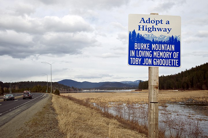 &lt;p&gt;Katie Burke's two-mile section of Highway 95 she &quot;adopted&quot; to clean was done in the memory of her son Toby Choquette who died two years ago.&lt;/p&gt;