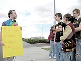 Moses Lake High School teacher protests