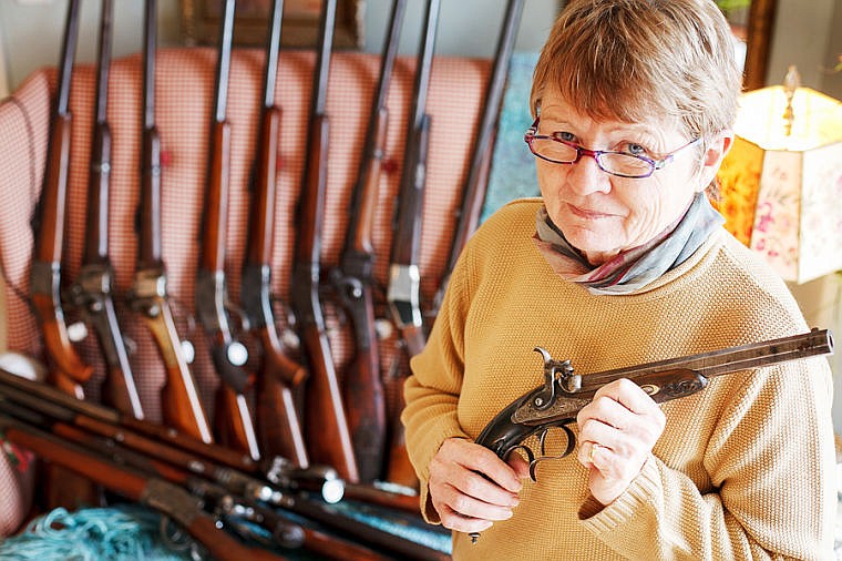 &lt;p&gt;Janet Monk has more than 100 guns that were left to her by her father,&lt;/p&gt;&lt;p&gt;Austin Monk. The collection includes 21 Sharps rifles, part of a series designed by Christian Sharps, beginning in 1848. Renowned for long-range accuracy, these large-bore, single-shot rifles were available in several calibers by 1874, and were one of the few guns successfully converted to metallic cartridges.&lt;/p&gt;