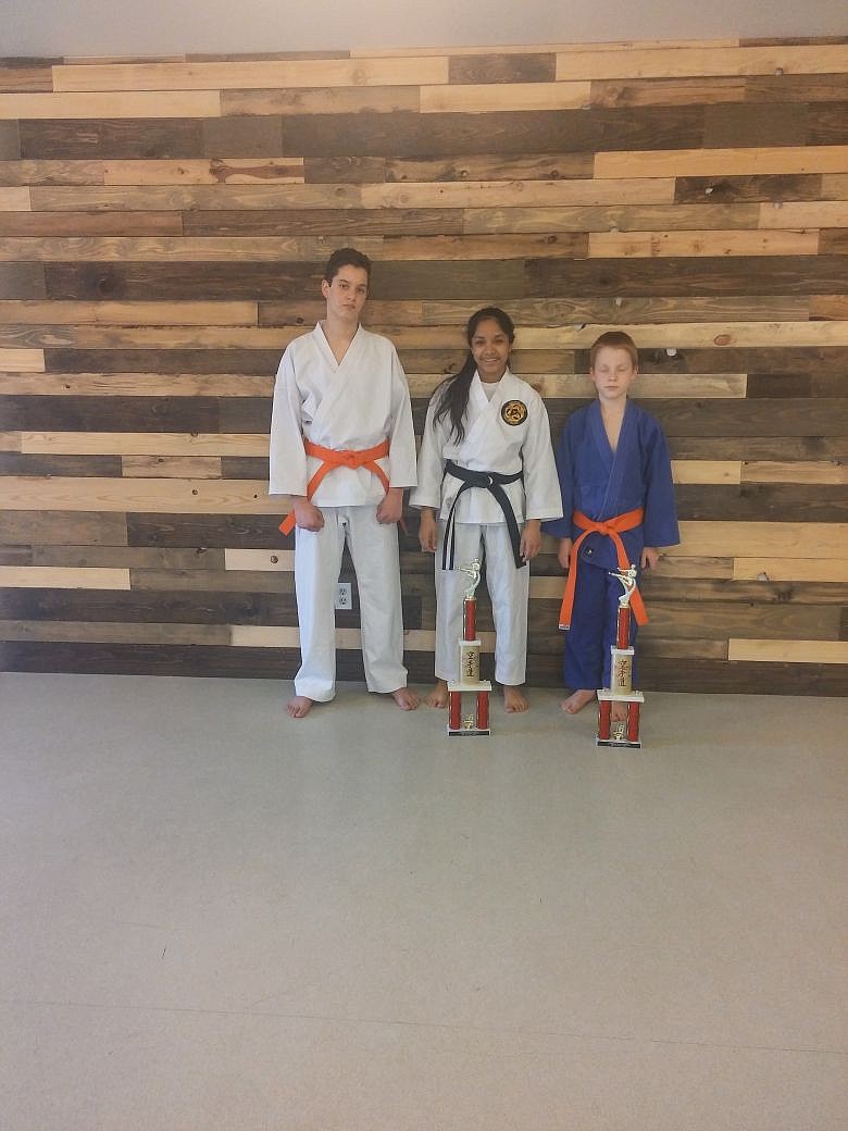 &lt;p&gt;Courtesy photo&lt;/p&gt;&lt;p&gt;Students of Goshinjitsu in Hayden, led by head instructor Bijay Singh, shined at a tournament sponsored by Northwest Kenpo in Coeurd'Alene and held at North Idaho College on March 19. Ryan Wood, right, was a first-place winner in the Sparring division. Raji Singh, center was a first-place winner in the Kata division. Also pictured is Nathan Wood, left.&lt;/p&gt;