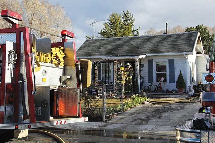 The backside of a Soap Lake home was damaged in an attic fire Wednesday afternoon.
