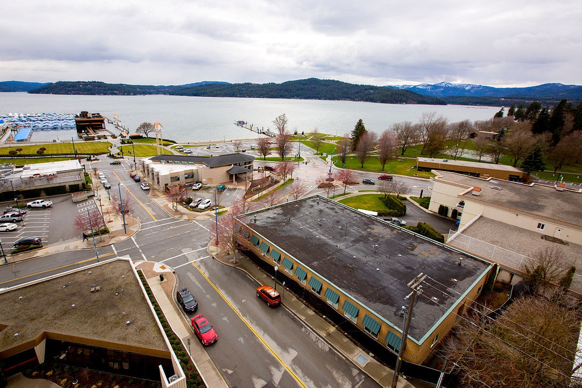 &lt;p&gt;Construction of a 14-story high-end apartment complex callen One Lakeside is slated to begin this fall where the current Beutler Building on Lakeside Avenue is located. Seen here from the tenth floor of the Lake Tower Apartments, the Beutler Building has green awnings and a dark roof.&lt;/p&gt;