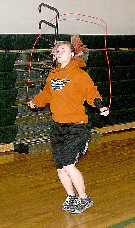 &lt;p&gt;Senior Arianna Jones does a workout with a jumprope during an early practice session of the St. Regis Track and Field team.&#160;&lt;/p&gt;