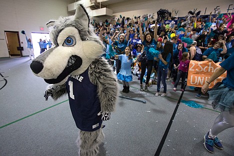 &lt;p&gt;Lake City High School&#146;s Mascot, Mr. T-Wolf, amps up a crowd of Betty Kiefer students Tuesday as the Lake City Student Council and Betty Kiefer kids create a &#147;lip dub&#148; video promoting Rachel&#146;s Challenge.&lt;/p&gt;