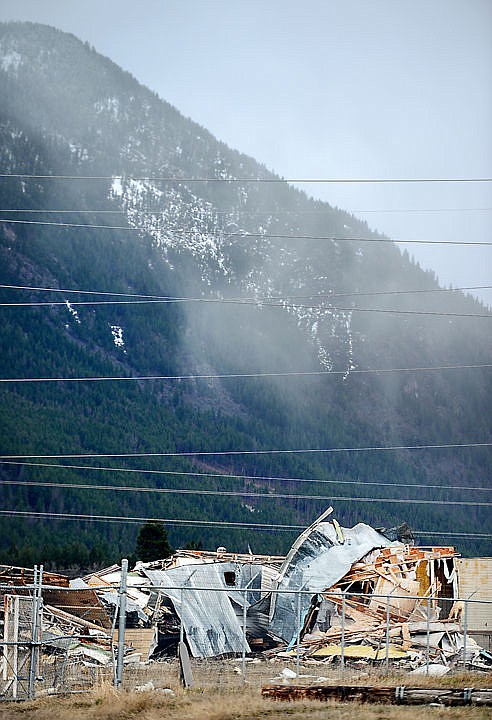 <p>View of the remains of a number of mobile homes at the base of the Swan range in Columbia Heights on Thursday, March 24. The first complaint about the property was filed in 2013. Property owner William M. Russell has one year to clean the property up. (Brenda Ahearn/Daily Inter Lake)</p>