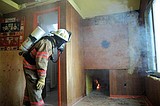 Fire department burns old house in training fire