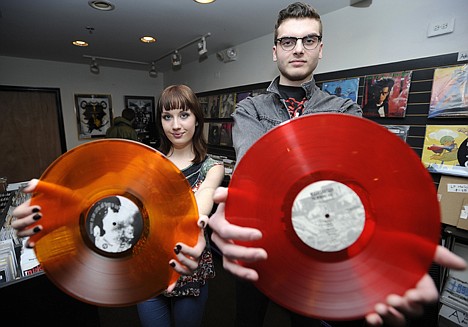 &lt;p&gt;Sarah McCarthy, 16, of Centreville, Md., left, and her boyfriend Jack Carroll, 19, of Bowie, Md., hold vintage records at KA-CHUNK!! Records in Annapolis, Md., on March 20.&lt;/p&gt;